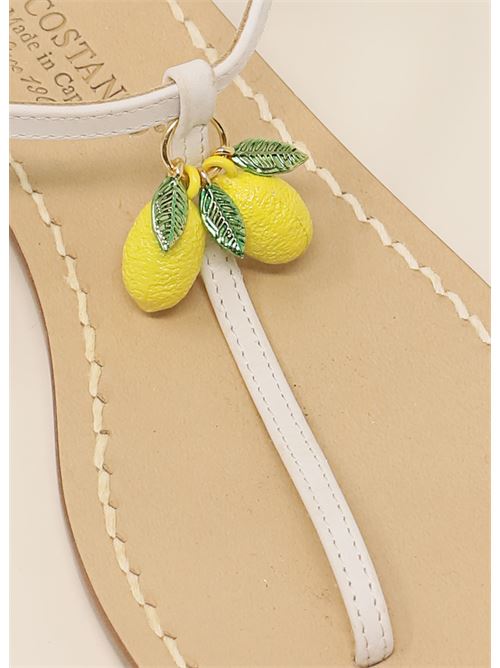 sandali con ciondoli limoni Da Costanzo | SANDALILIMONICHARMSLIMONIGIALLO